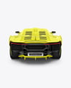 Sport Car Mockup - Back View