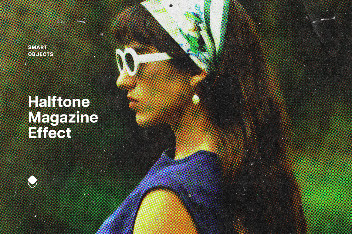 Halftone Magazine Photo Effect
