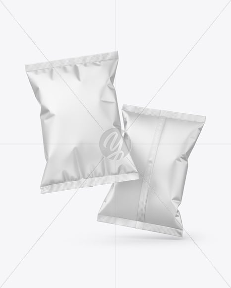 Matte Snack Bags Mockup