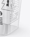 Clear Plastic Cup with Paper Holder Mockup