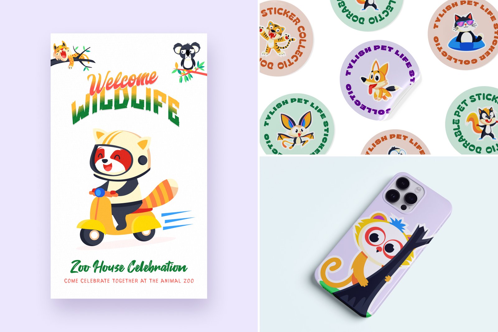 Animal Mascots Art Set