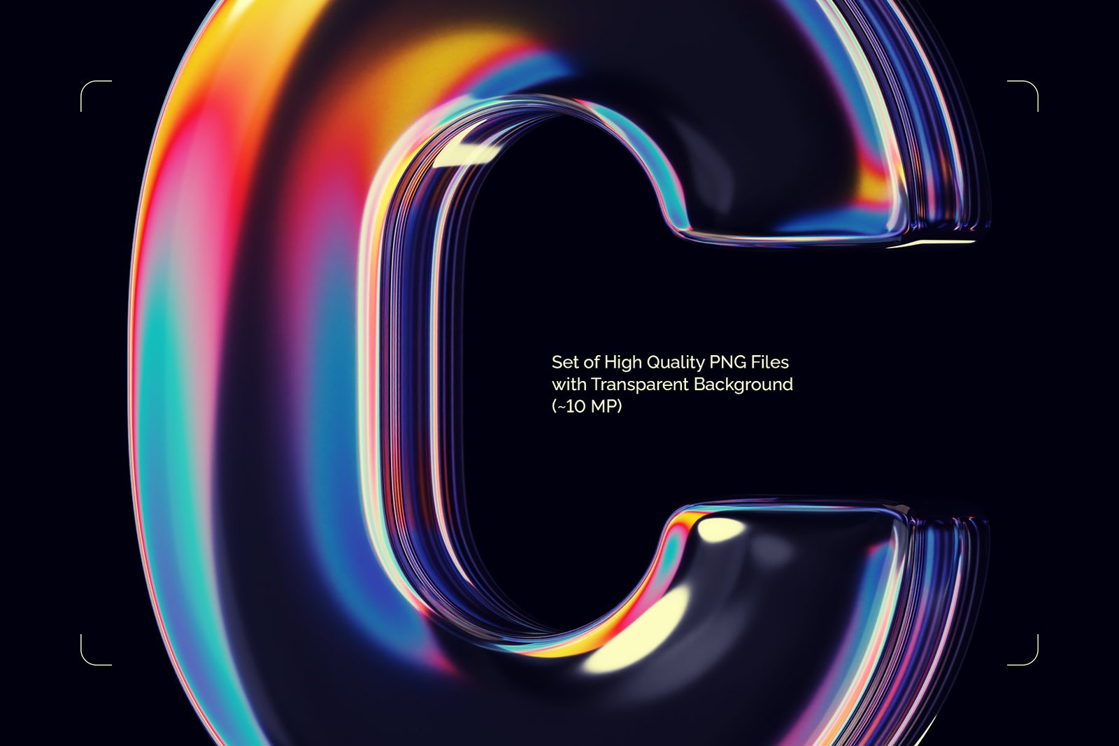 Refraction Ray - Color Bitmap Font