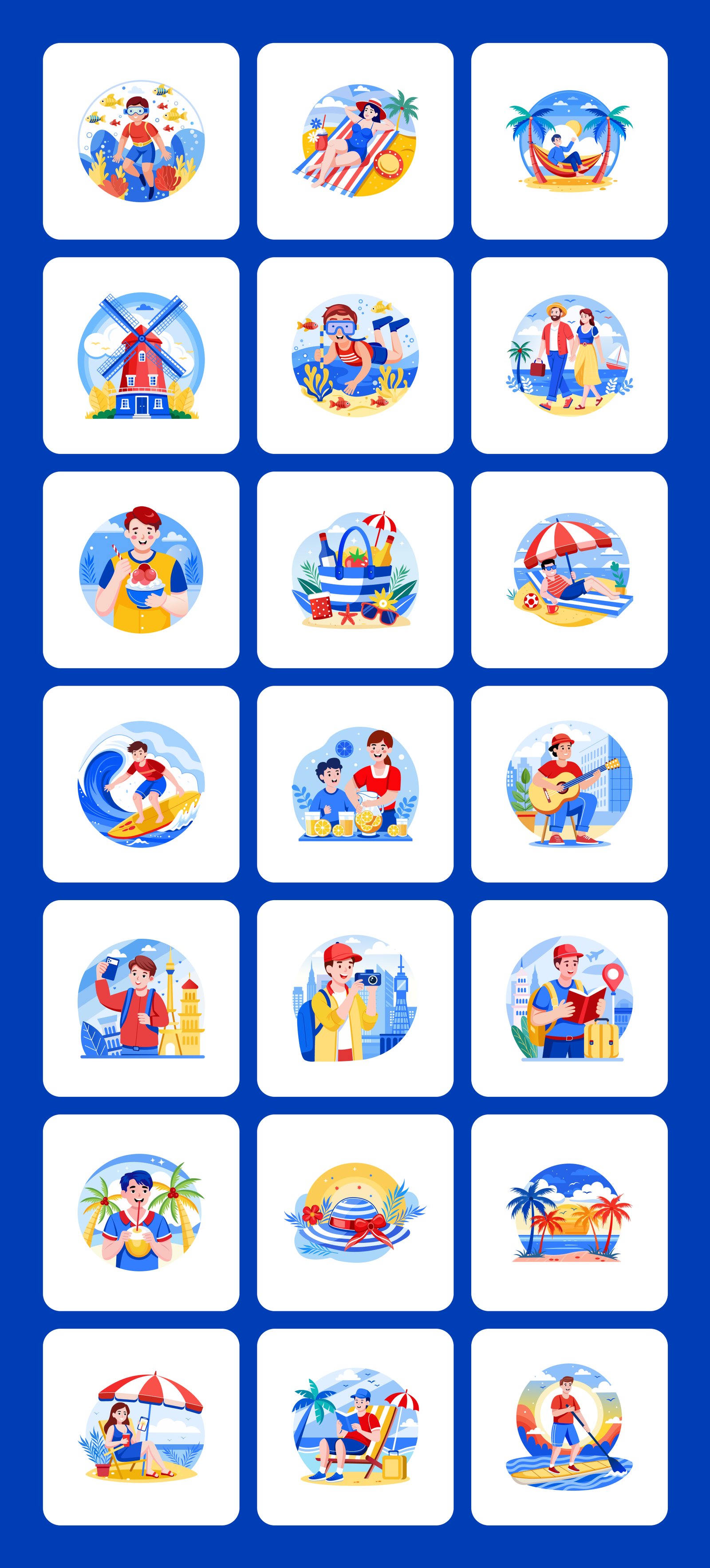 150 Travel Illustrations