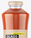 Glass Bottle with Tomato Juice Mockup