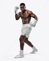 Black Man Wearing Boxing Kit Mockup