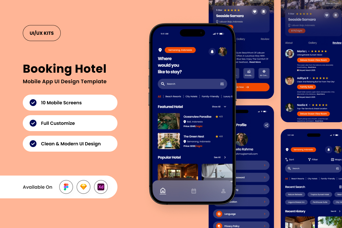 BookNStay – Hotel Booking App Design Template