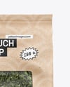Kraft Pouch w/ Dry Green Tea Mockup