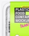Clear Plastic Food Container in Paper Sleeve Mockup