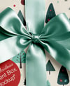 Square Gift Box with Bow Mockup