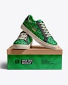 Pair of Sneakers with Shoe Box Mockup