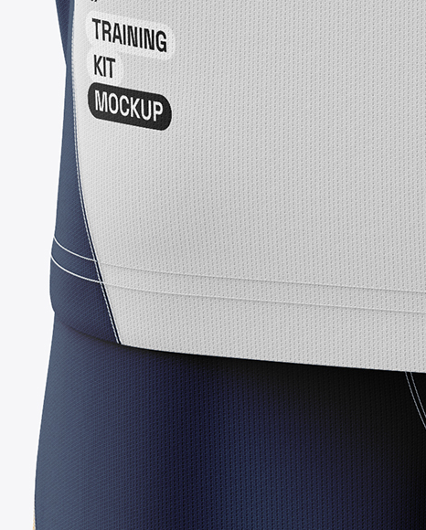 Training Sleeveless Kit Mockup - Back Half Side View