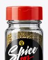 Glass Spice Jar with Oregano Mockup