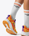Pair Of Running Shoes Mockup on Women's Legs Mockup