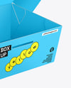 Opened Paper Food Box Mockup