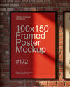 Two Framed Posters on a Brick Wall Mockup