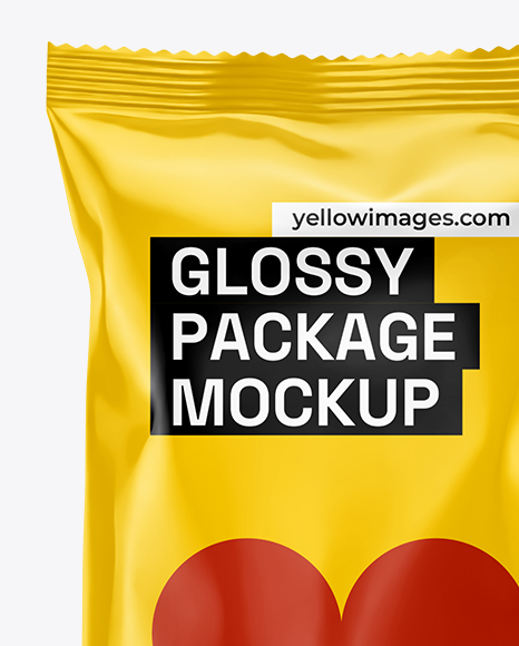 Glossy Package with Pasta Mockup