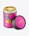 Kraft Paper Tube with Tea Mockup