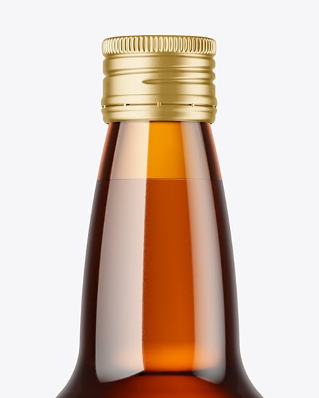 Amber Glass Bottle Mockup