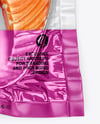 Clear Plastic Flow-Pack with Salmon Fish Steak Mockup