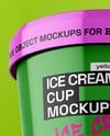 Glossy Ice Cream Cup Mockup