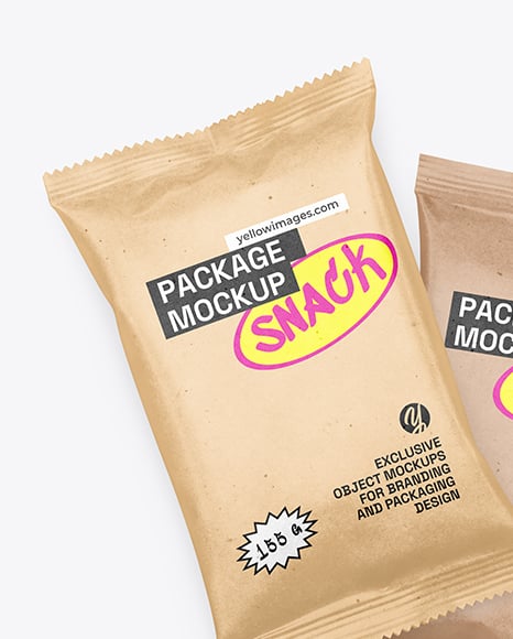 Two Kraft Snack Packages Mockup