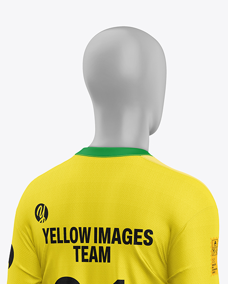 Full Soccer Kit w/ Mannequin Mockup - Back Half Side View