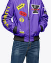 Man in Sunglasses Wearing Bomber Jacket and Jeans Mockup