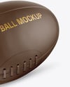 Leather Rugby Ball Mockup