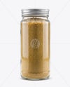 Glass Jar with Asafoetida Spice Mockup
