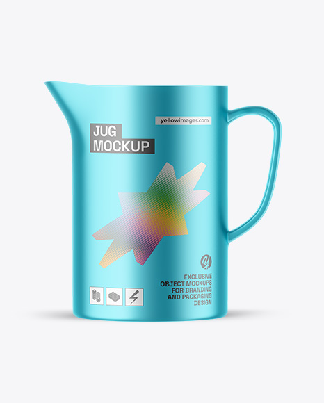 Matte Metallic Jug Mockup