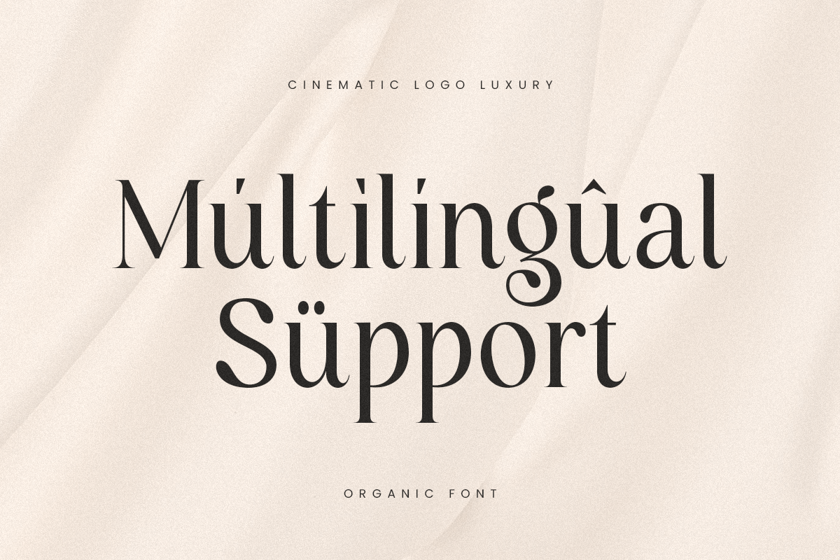 Organic - Cinematic Logo Luxury Font