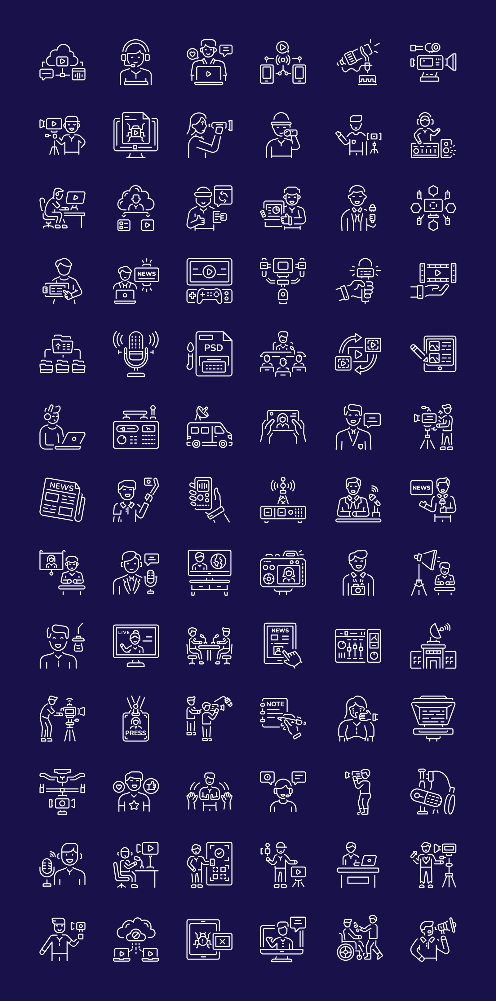 Media Icon Art Set