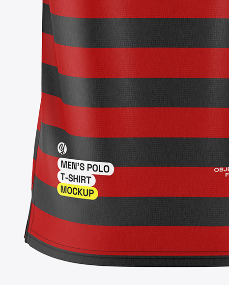 Men's Raglan Polo Shirt Mockup - Back View
