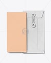 Kraft Paper Envelope with Letter Mockup – Top View
