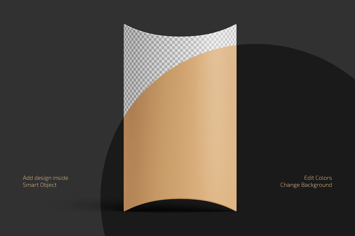 Paper Pillow Box Mockup Set