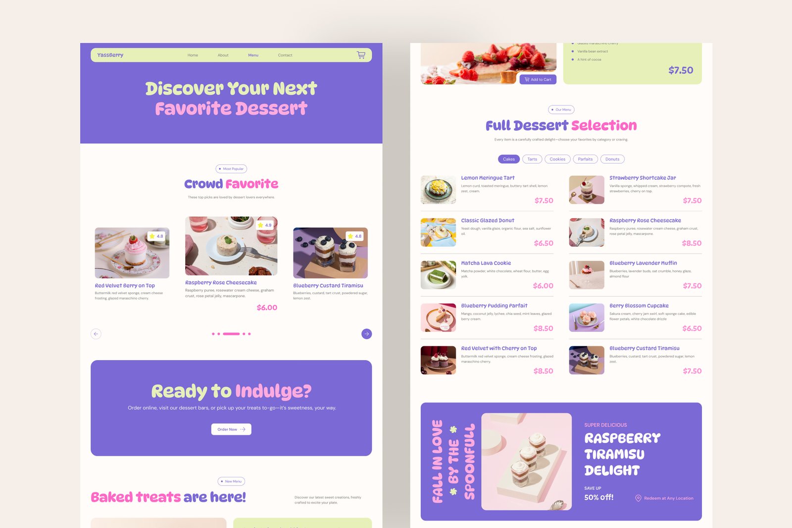 YassBerry - Portfolio Website UI Figma Template