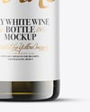 Antique Green Glass White Wine Bottle Mockup