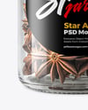 Glass Jar with Star Anise Mockup