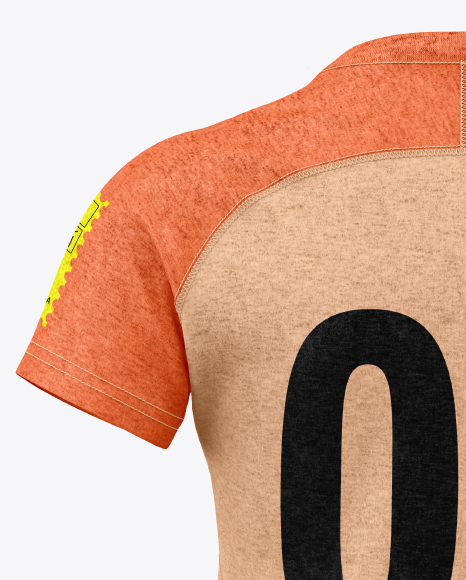 Heather T-Shirt Mockup - Back View