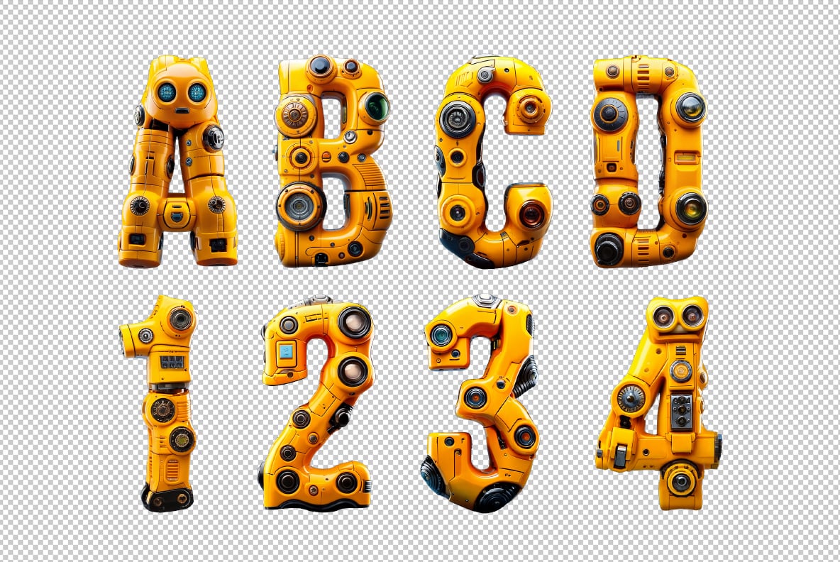 Yellow Robot Font