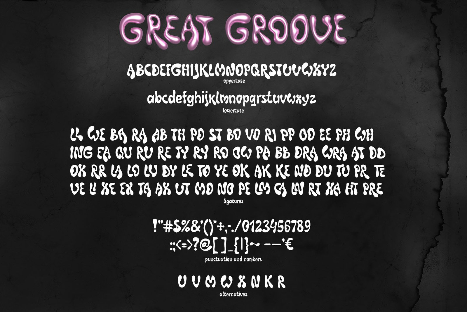 Great Groove, an SVG font