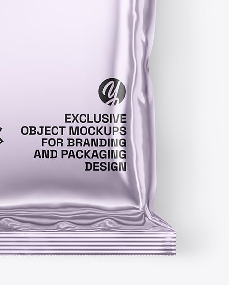 Glossy Metallic Package Mockup