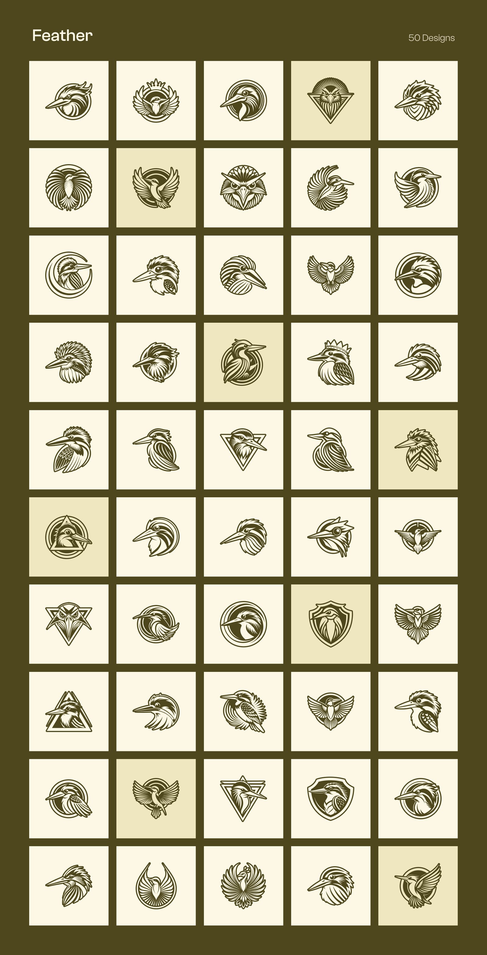 Bird Logo Art Set
