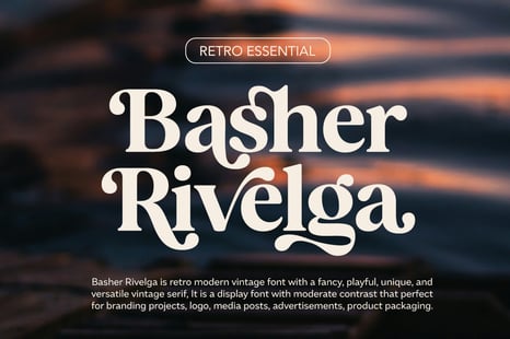 Basher Rivelga Font - Magazine font