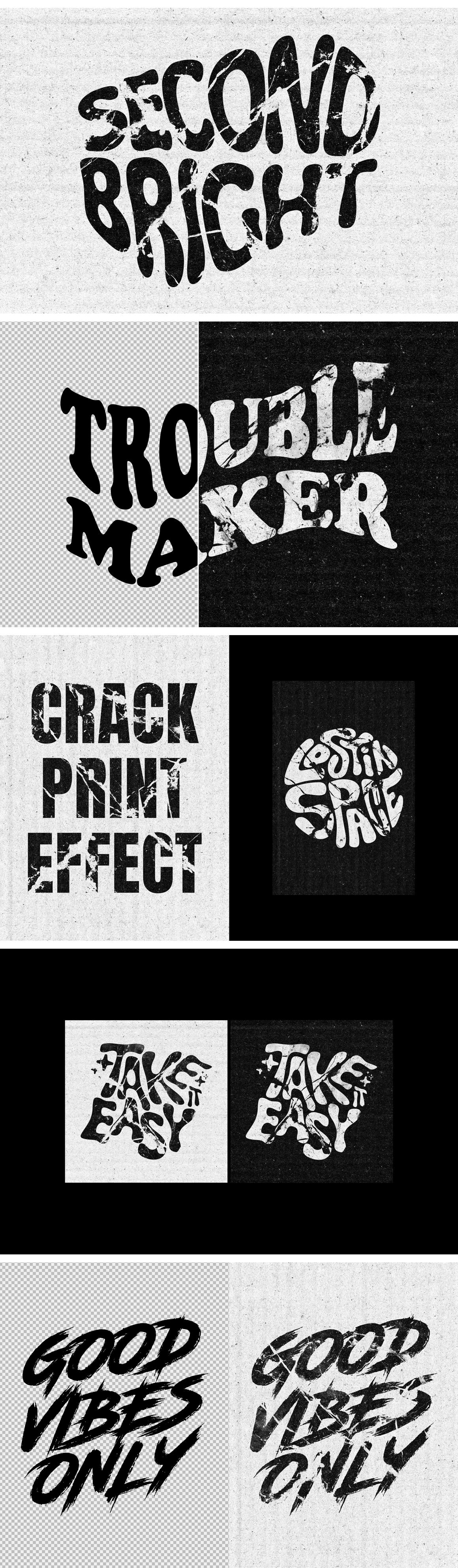 Crack Print Text &amp; Logo Effect