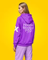 A Woman in a Hoodie Mockup