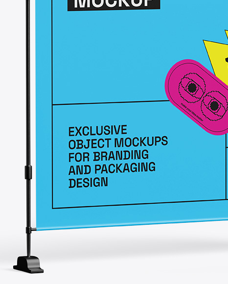 Backdrop Banner Stand - Half Side View