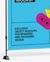 Backdrop Banner Stand - Half Side View