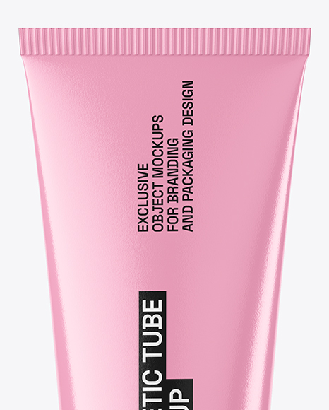Glossy Cosmetic Tube Mockup