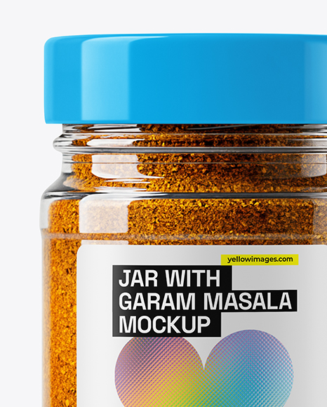 Jar with Garam Masala Seasoning Mockup